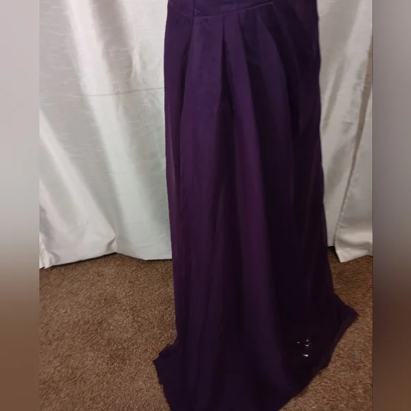 Da Vinci TAG Long Formal Dress, One Shoulder, Ruched, Purple, Long , 16 - Picture 12 of 13